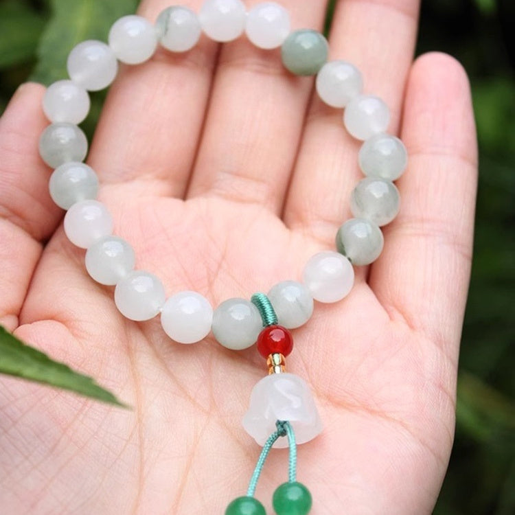 Handwoven Agate & Jade Bead Bracelets – Chinese Lotus & Lily Collection