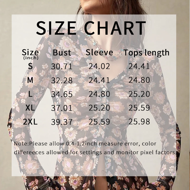 🌸 Women’s Floral Ruched Button-Down Blouse