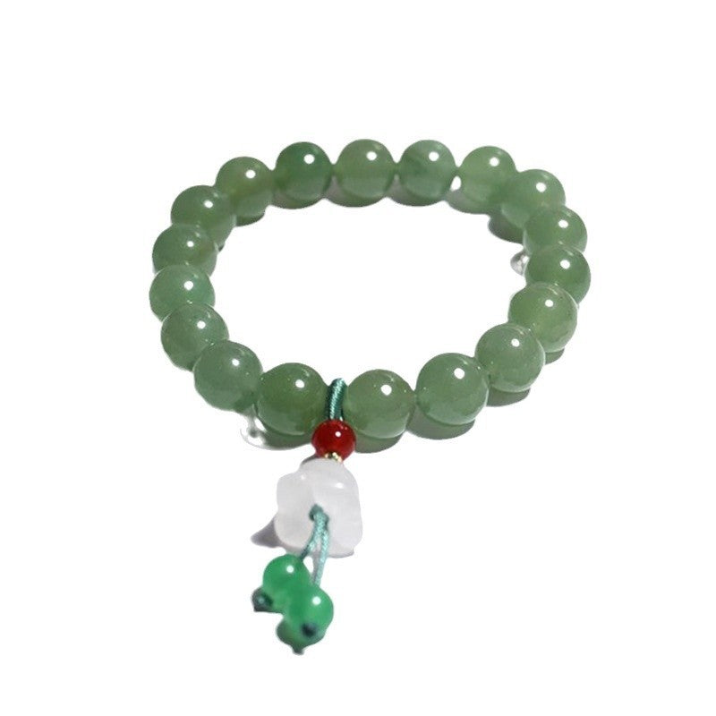Handwoven Agate & Jade Bead Bracelets – Chinese Lotus & Lily Collection